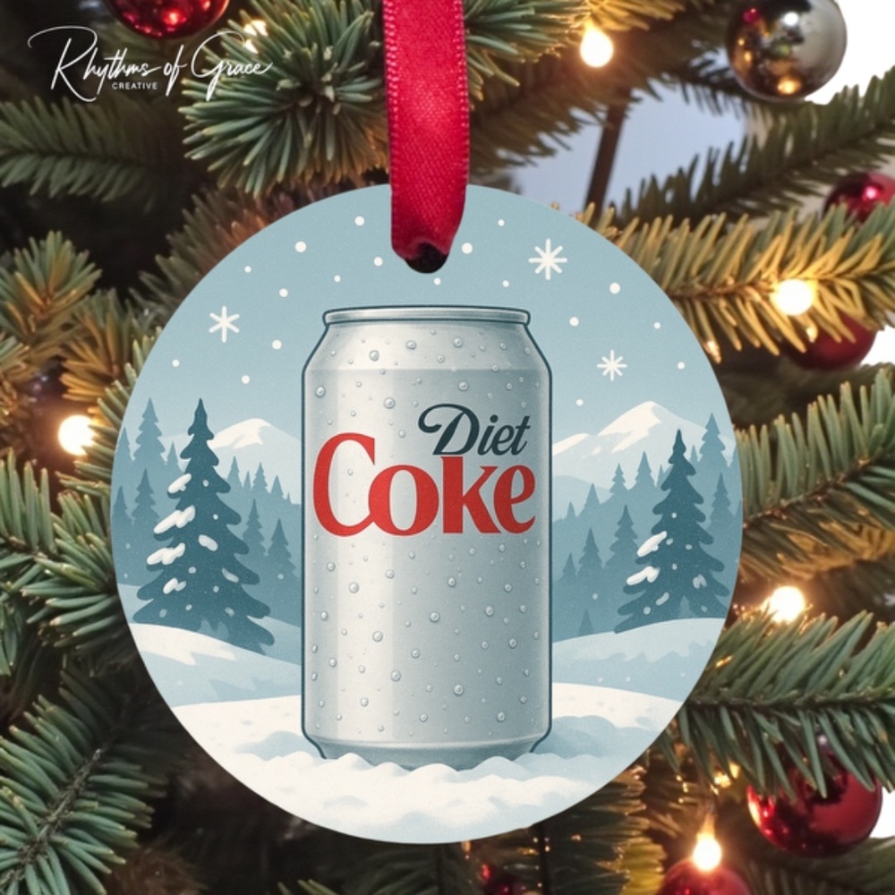 Crispy Diet Coke Christmas Ornament – Funny Holiday Gift for Diet Coke Lovers